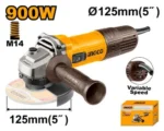 Угловая шлифовальная машина 125 мм 900 Вт ПРОМЫШЛЕННАЯ INGCO AG900285