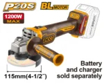 Polizor unghiular compatibil cu acumulator BLmotor 115mm 1200W INDUSTRIAL INGCO CAGLI221153