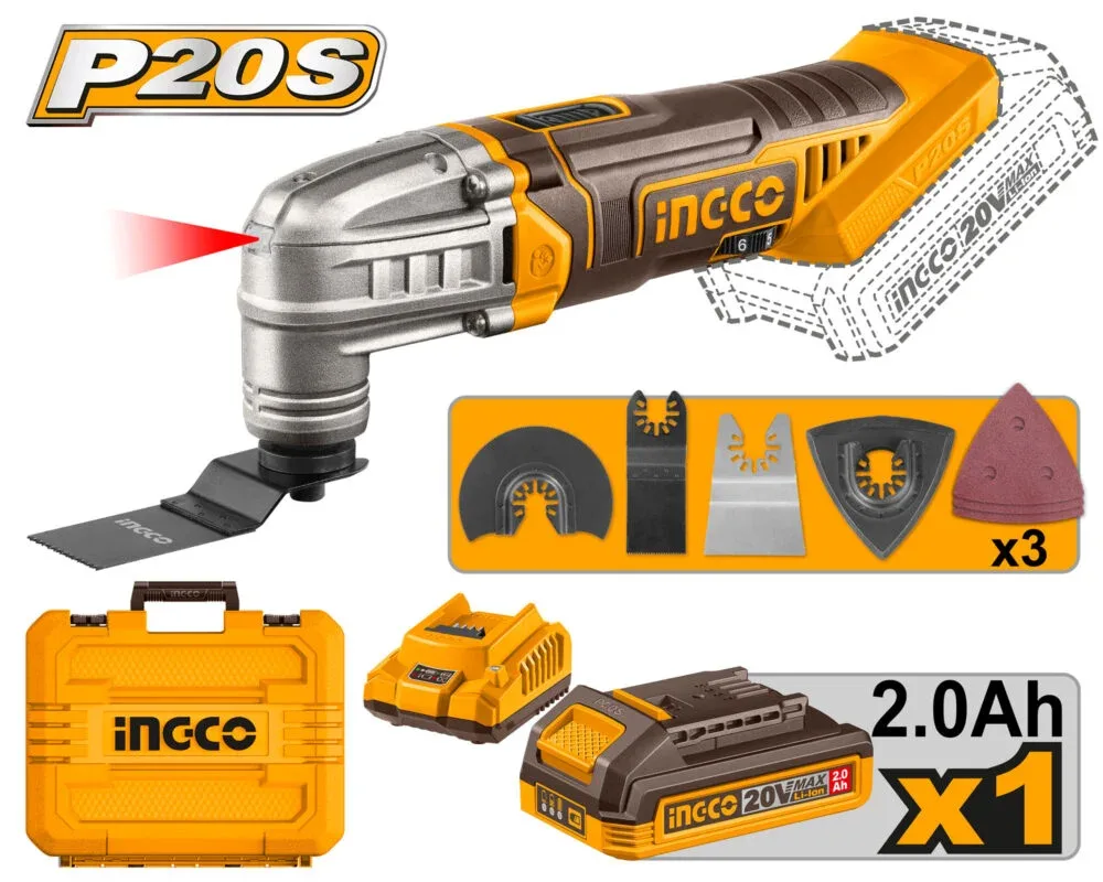 Masina multifunctionala cu acumulator 20V/1*2Ah INGCO CMLI20228