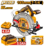 Ferestrău circular cu acumulator BLmotor 185mm 20V/1*5.0Ah INGCO CSLI18513