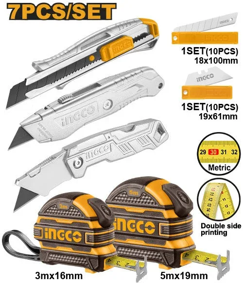 Set instrumente manuale 7 buc INGCO HMK23039