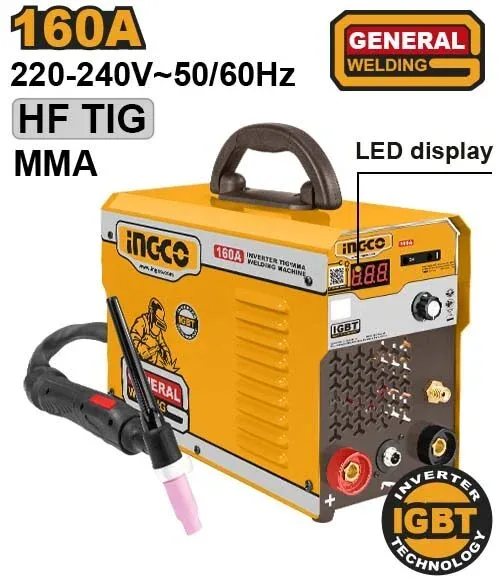 Сварочный аппарат 160А ПРОМЫШЛЕННЫЙ INGCO ING-TIG1601