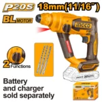 Ciocan rotopercutor compatibil cu acumulator  18mm BL motor INGCO CRHLI20188
