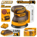 Mașina de șlefuit orbital cu acumulator 20V/1*2.0Ah 125mm INGCO CROSLI20021