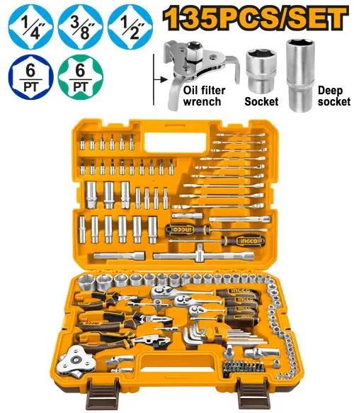 50618 Set de instrumente combinate 135 buc INGCO HKTHP21351 - imagine 1