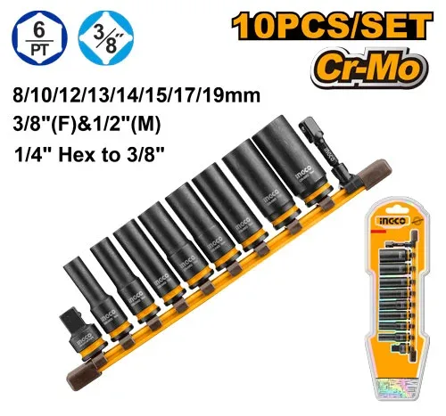 HKISSD38105L Set cap cheie tubulara 10buc. INGCO HKISSD38105L — изображение 1