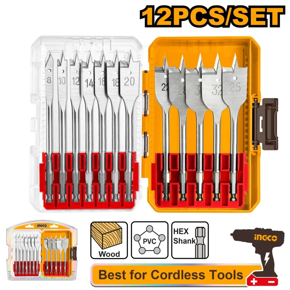 AKDL1206 Set burghiu lemn 12buc. INGCO AKDL1206 — изображение 1