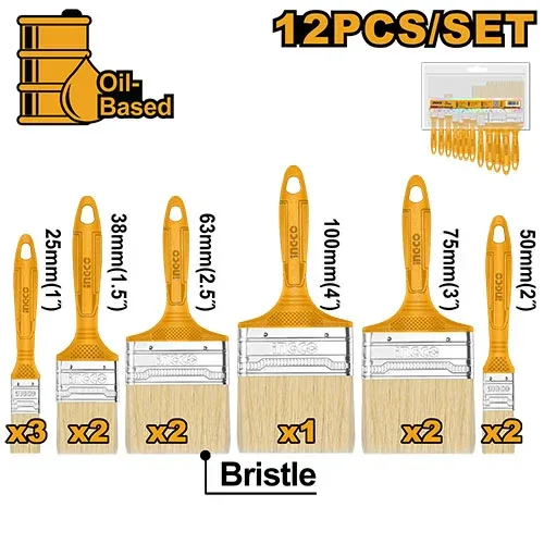 Set pensule 12buc INGCO CHPTB78601201