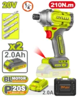 Masina de insurubat cu impact pe acumulator Li-Ion 20V/2*2.0Ah 210Nm DYLLU DTCD2B21