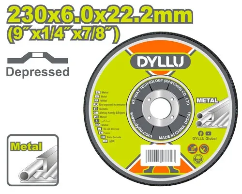 Disc pentru slefuit metal 230*6.0*22.2mm DYLLU DTAC1395