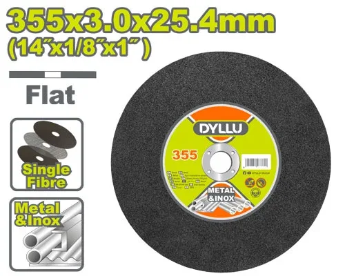 Disc pentru slefuit metal 355x3x25.4mm DYLLU DTAC3314
