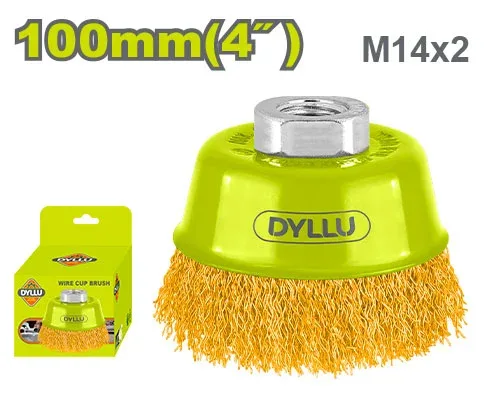 Perie cupă pentru șlefuit сu sârmă M14x2 100mm DYLLU DTCE1402