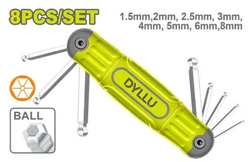 DTHK2281 Set chei hexagonale 8 buc 1.5-8mm. DYLLU DTHK2281 - imagine 1
