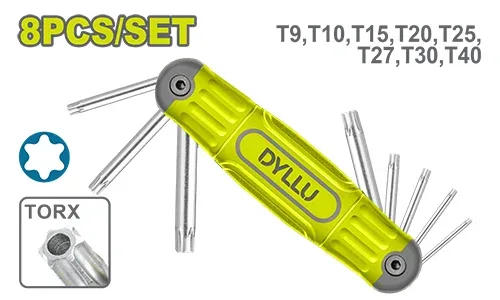DTHK3281 Set chei hexagonale 8 buc.T9-T40 DYLLU DTHK3281 - imagine 1