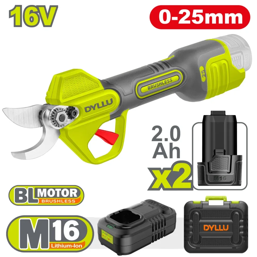 Foarfece cu acumulator 16V/2*2,0Ah 25mm  DYLLU DTJFP25082