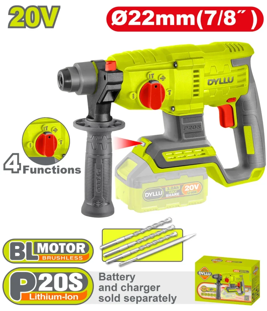 Ciocan rotopercutor compatibil cu acumulator 22mm DYLLU DTLM15220