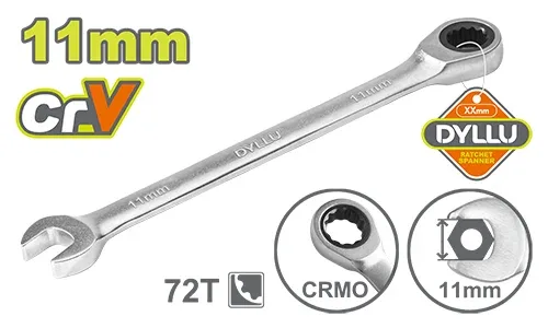 DTSA5111 Cheie combinata cu clichet 11 mm CR-V DYLLU DTSA5111 - imagine 1
