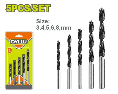 Set de burghiu pentru lemn 3-8mm 5buc. DYLLU DTSJ3K01