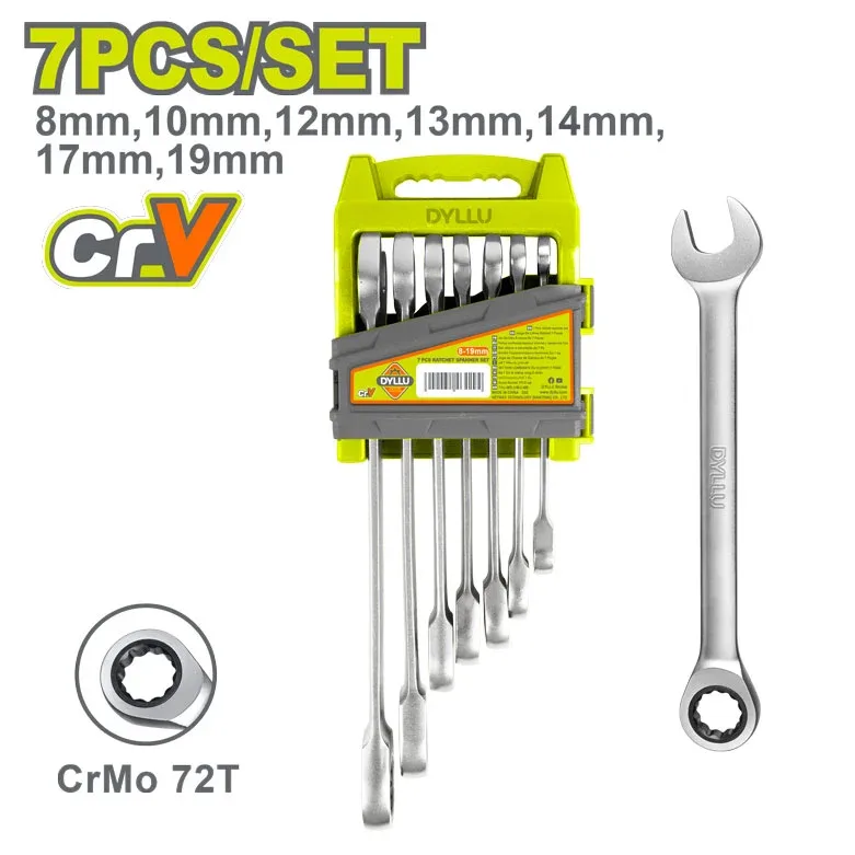DTSP4207 Set de chei fixe cu clichet 7 buc. DYLLU DTSP4207 — изображение 1