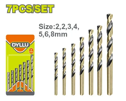Set burghie pentru metal HSS 7buc. DYLLU DTTD3K01