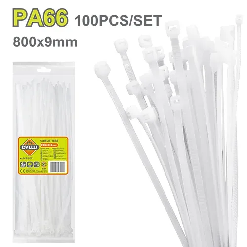 Coliere plastic 9x800mm 100buc alb DYLLU DTTE380090