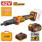 Polizor drept  cu acumulator 42V/2*2.0Ah INGCO CDGLI42012