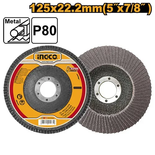 Disc p/u metal 125*22.2 P80 INGCO FD12580