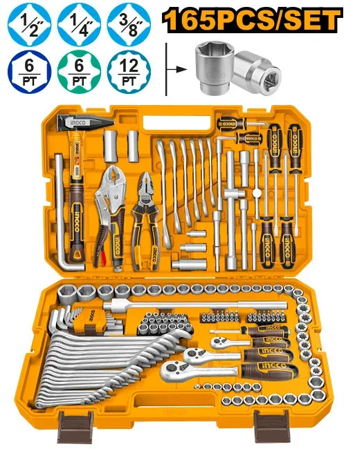 HKTHP51658 Set universal de scule 165buc INGCO HKTHP51658 — изображение 1