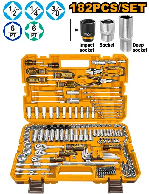 Set de instrumente 182 buc INGCO HKTHP51828