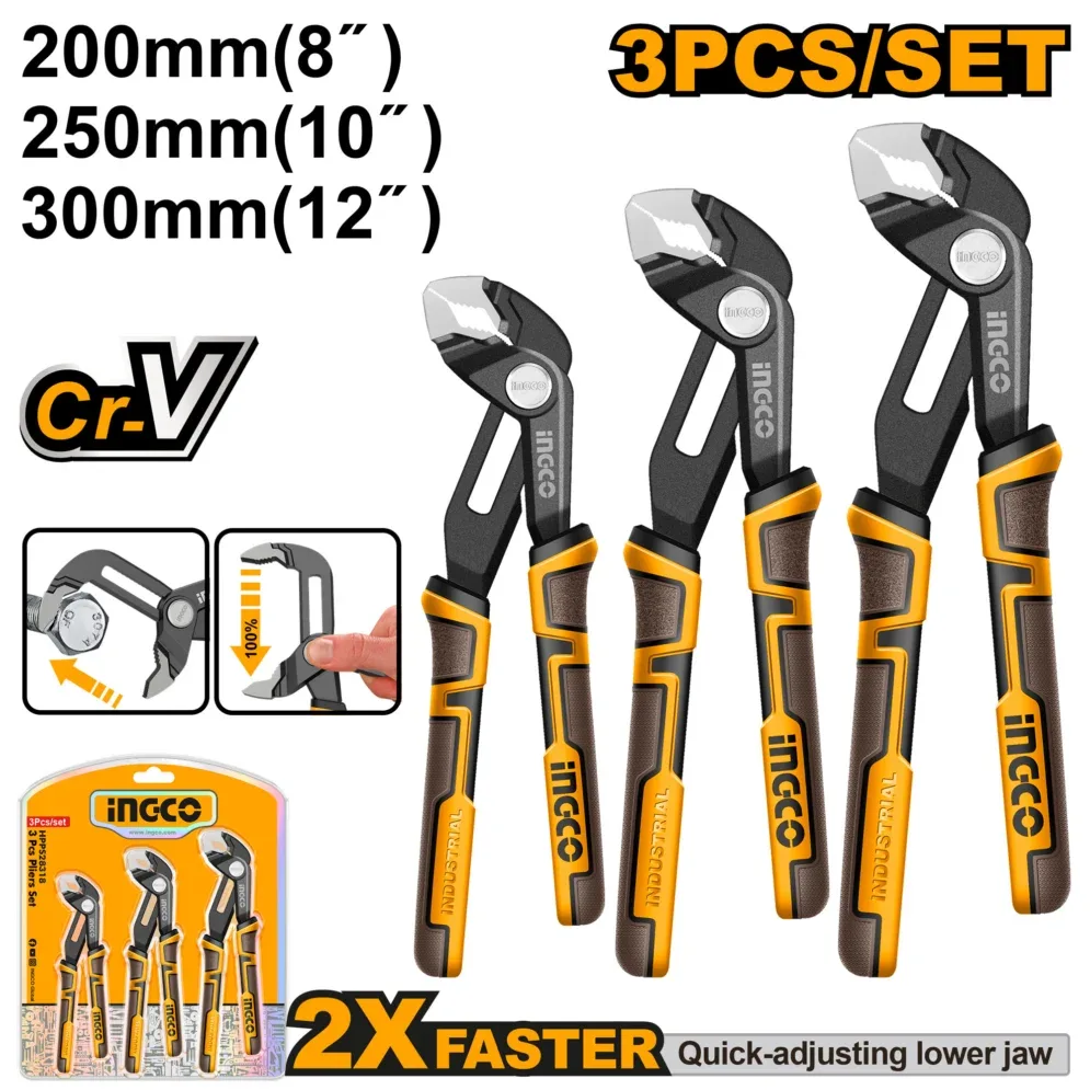 HPPS38318 Set cleștele instalatorului 3buc. INGCO HPPS38318 — изображение 1
