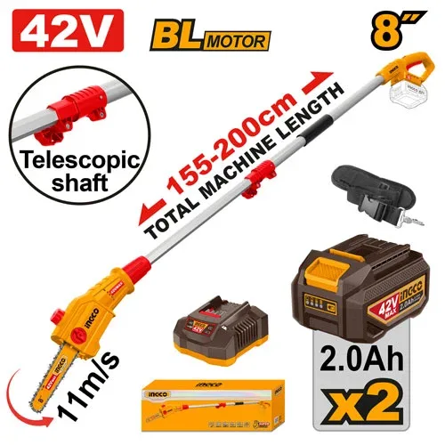 Fierăstrău telescopic cu acumulator 42V/2*2.0Ah INGCO PSLI42281