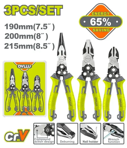 DTPS0403 Set 3 clești combinați DYLLU DTPS0403 — изображение 1