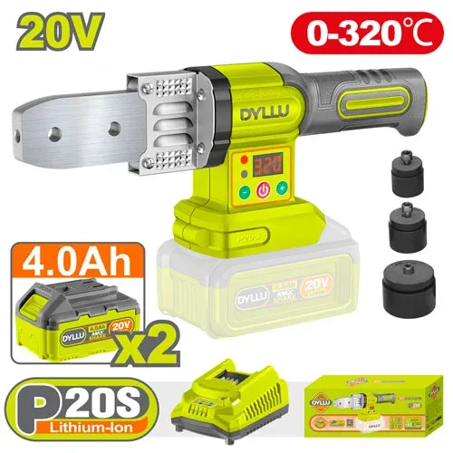 Aparat de sudat țevi de polipropilenă cu acumulator 20V/2*4.0Ah DYLLU DTWM20182