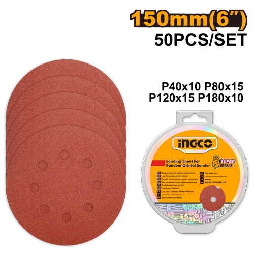 Complect de hîrtie abrazivă INGCO AKRS1500511